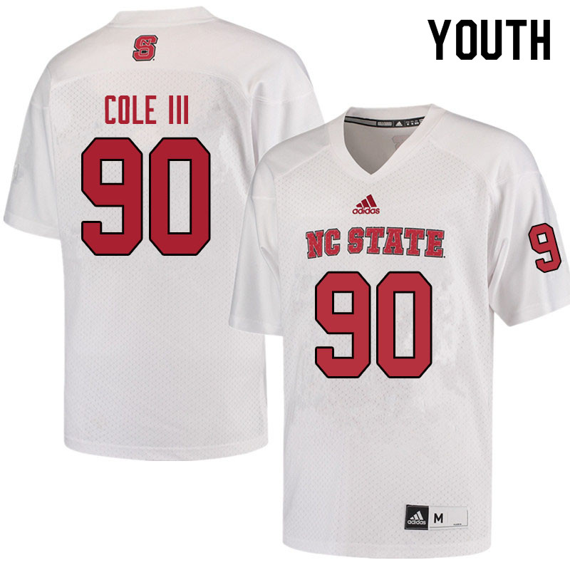 Youth #90 A.J. Cole III NC State Wolfpack College Football Jerseys Sale-Red - Click Image to Close